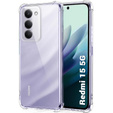 Pouzdro pro Xiaomi Redmi 15 5G / 4G, vyztužené, s ochranou fotoaparátu, průhledné