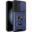 Pancéřové pouzdro pro Samsung Galaxy A56, CamShield Slide, modré + tvrzené sklo 9H