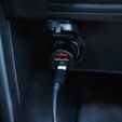 Maxlife PD/QC 20W automobilová nabíječka s kabelem USB-C – USB-C 60W pro smartphony, tablety, navigace a další zařízení s USB/USB-C
