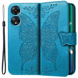 Klopové pouzdro pro Oppo A78 5G, Butterfly, modré