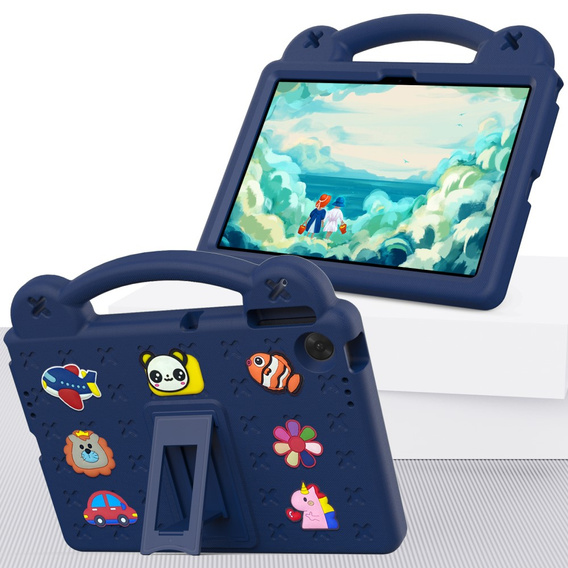 Dětské pouzdro pro Lenovo Tab TB311FU, Cute Patterns, se stojánkem, námořnicky modré