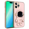 Pouzdro pro iPhone 14 Pro, Astronaut, růžové rose gold