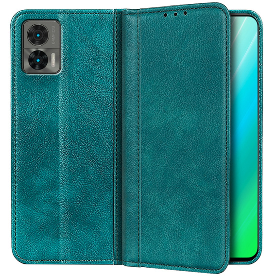 Pouzdro pro Motorola Edge 30 Neo, Wallet Litchi Leather, zelené