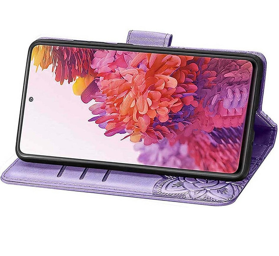 Klopové pouzdro pro Realme Note 50, Butterfly, fialové