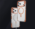Pancéřové pouzdro MagSafe čiré s oranžovými boky pro iPhone 17 Pro Max