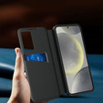 Flipové pouzdro pro Samsung Galaxy S25 Edge, Smart View Wallet, černé