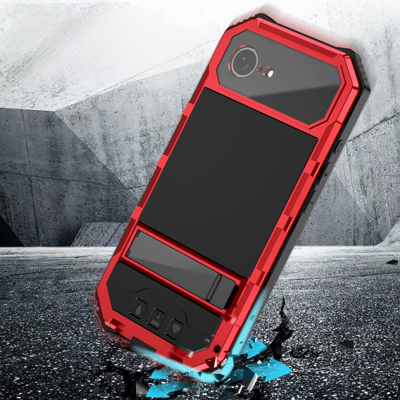 Pancéřové pouzdro pro iPhone 16E, R-JUST, červené