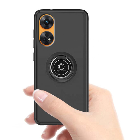 Pouzdro pro Oppo Reno8 T, Frosted Ring, černé