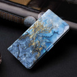 Klopové pouzdro pro Samsung Galaxy A14 4G/5G, Wallet Marble, modré