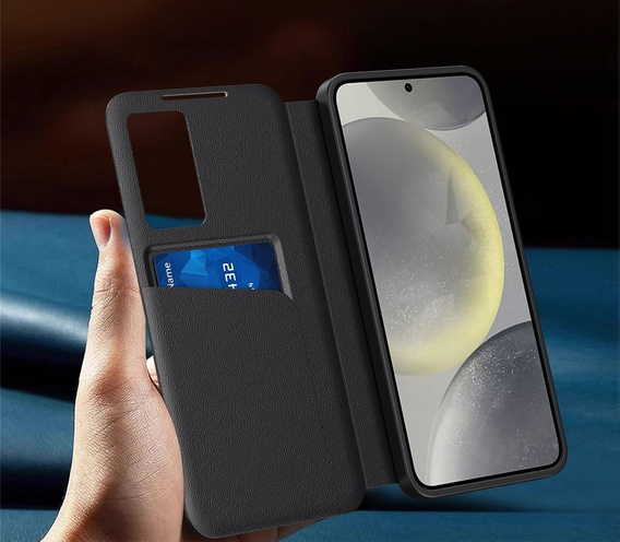 Pouzdro s klopou Smart View Wallet pro Samsung Galaxy S25 FE