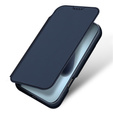 Pouzdro Dux Ducis pro iPhone 17 Pro Max, Skin Pro, s klopou, s přihrádkou na kartu, tmavě modré