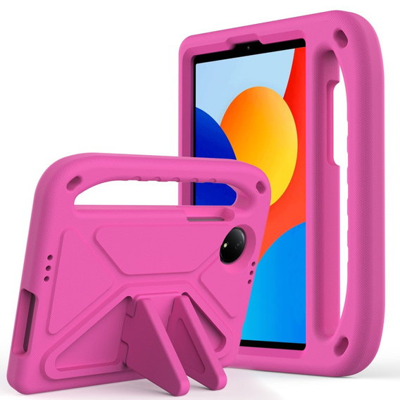 Dětské pouzdro pro Xiaomi Redmi Pad SE 8.7, s rukojetí, růžové