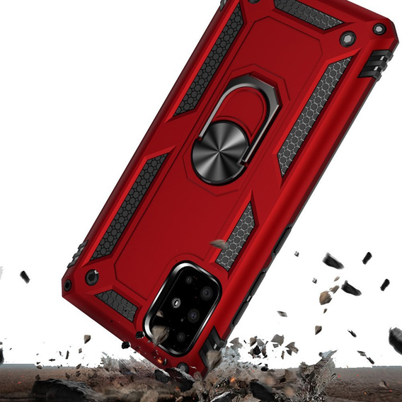 Pancéřové pouzdro pro Samsung Galaxy A51, Nox Case Ring, červené