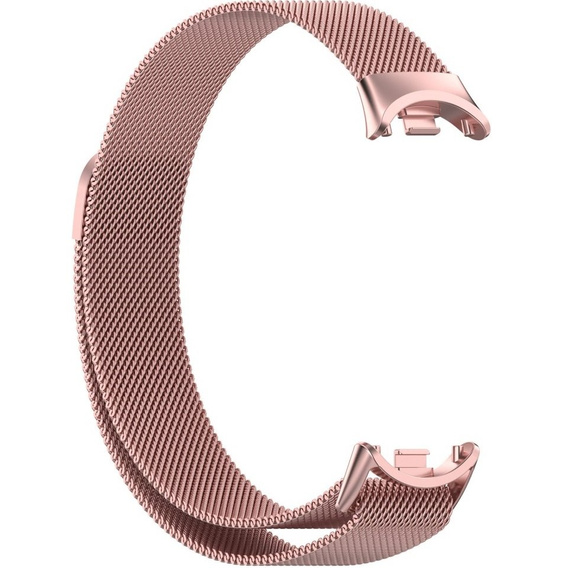 Milánský náramek s pouzdrem pro Xiaomi Smart Band 10 / 9 / 8, růžová