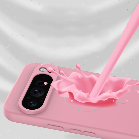Silikonové pouzdro pro Google Pixel 10 Pro XL, pro MagSafe, růžové