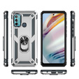Pancéřové pouzdro pro Motorola Moto G60, Nox Case Ring, stříbrné