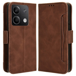 Klopové pouzdro pro Xiaomi Redmi Note 13 5G, Card Slot, hnědé