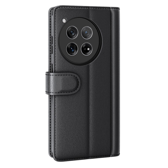 Flipové pouzdro pro OnePlus 12 5G, Split Leather, černé
