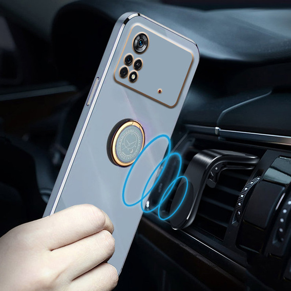 Pouzdro pro Xiaomi Poco X4 Pro 5G, Electro Ring, modré