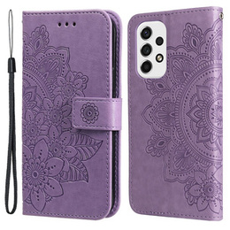 Klopové pouzdro pro Samsung Galaxy A53 5G, Mandala Flower, fialové