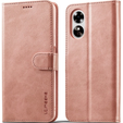 Klopové pouzdro pro Oppo A17, LC.IMEEKE, růžové rose gold