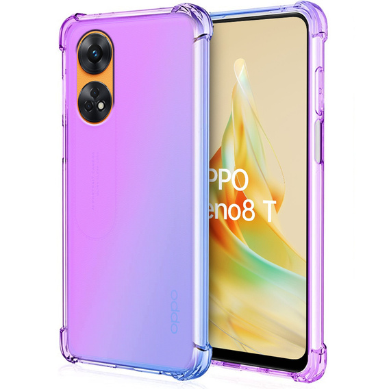 Pouzdro pro Oppo Reno8 T, Gradient Dropproof, Fialová / modrá