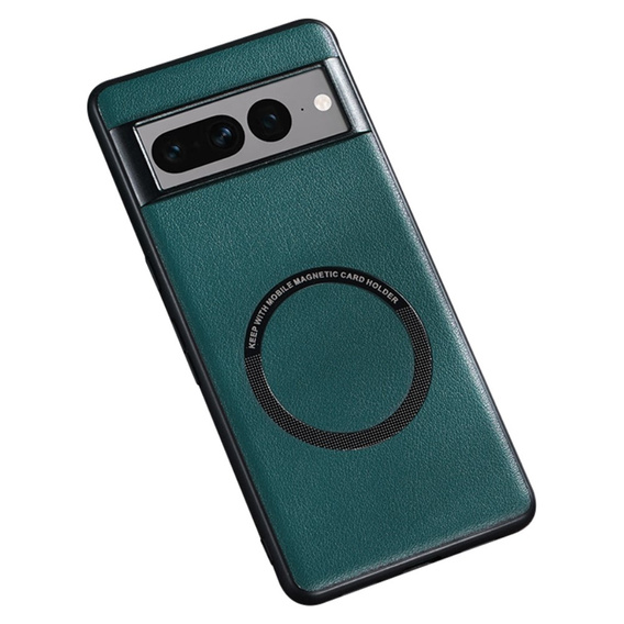 Pouzdro pro Google Pixel 7 Pro 5G, Leather Hybrid MagSafe, zelené