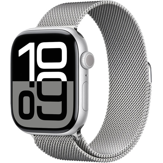 Bransoleta do Apple Watch 1/2/3/4/5/6/7/8/SE/ULTRA 42/44/45/49 MM, Srebrny