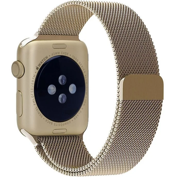 Bransoleta do Apple Watch 1/2/3/4/5/6/7/8/SE/ULTRA 42/44/45/49 MM, Szampański złoty