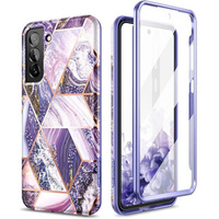 Pouzdro pro Samsung Galaxy S21 FE, Suritch Full Body Marble, fialové