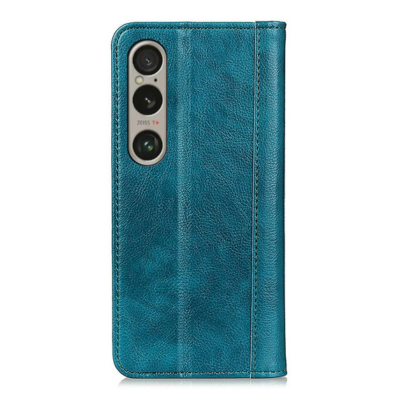 Flipové pouzdro pro Sony Xperia 1 VI, Split Leather, zelené