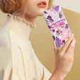 Klopové pouzdro pro Xiaomi Redmi Note 12S, Wallet, marble & flowers, růžové