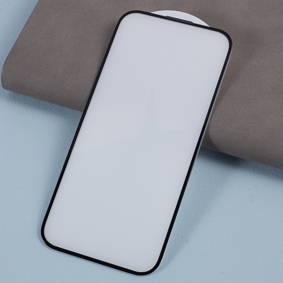 3D tvrzené sklo pro iPhone 15, s krytem reproduktoru, černé
