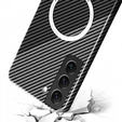 Pouzdro pro Samsung Galaxy S22, Magsafe Slim Carbon, černá / šedá