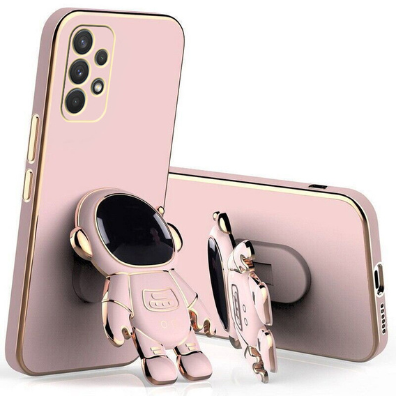 Pouzdro pro Samsung Galaxy A32 4G, Astronaut, růžové rose gold
