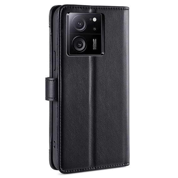 Klopové pouzdro pro Xiaomi 13T / 13T Pro / Redmi K60 Ultra, Wallet Zipper Pocket, černé