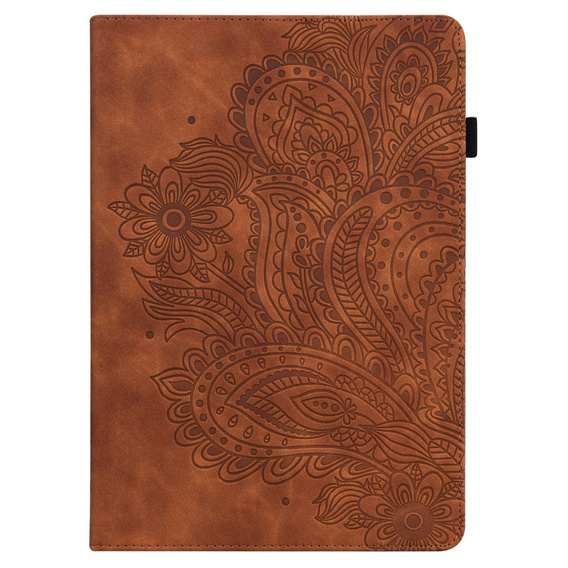 Pouzdro s klopou pro Xiaomi Redmi Pad SE 11", flower, hnědé