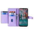 Klopové pouzdro pro Nokia G42, Wallet Zipper Pocket, fialové