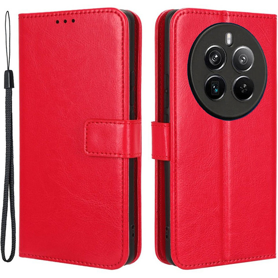 Klopové pouzdro pro Realme 12 Pro 5G / 12 Pro+ 5G, Crazy Horse Wallet, červené