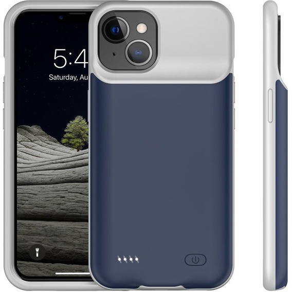6500mAh bateriové pouzdro pro iPhone 13, modré 