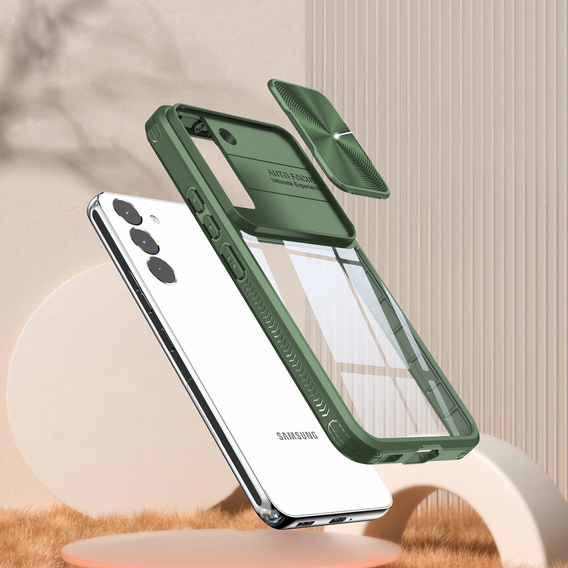 Pouzdro pro Samsung Galaxy S23 Plus, Slide Camera, zelené