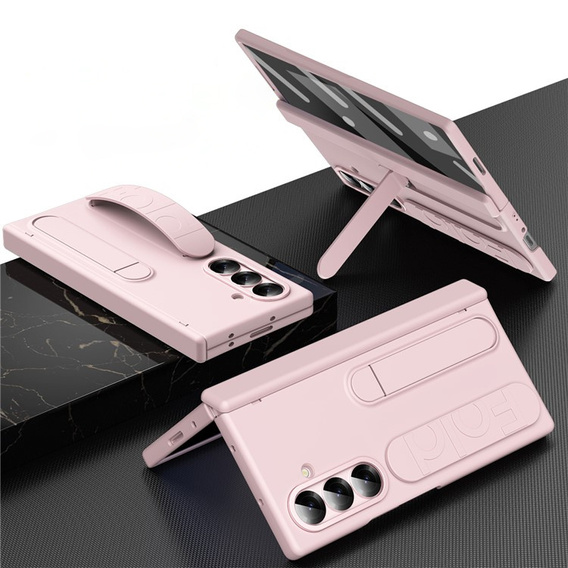 Pouzdro s rukojetí a stojánkem - růžové pro Samsung Galaxy Z Fold7
