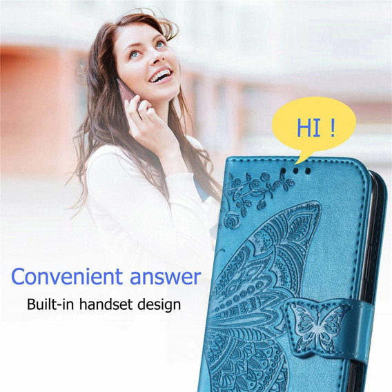 Klopové pouzdro pro Motorola Moto G32, Butterfly, modré