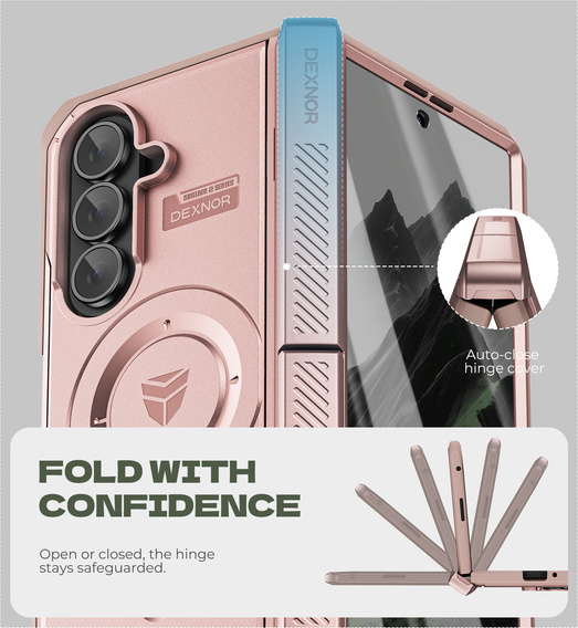 Pouzdro Dexnor Magnetic s dvojitými stojánky pro Samsung Galaxy Z Fold7