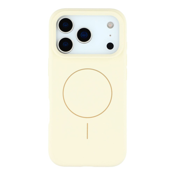 Silikonové pouzdro pro iPhone 17 Pro Max - kompatibilní s MagSafe, proti nárazu, béžové