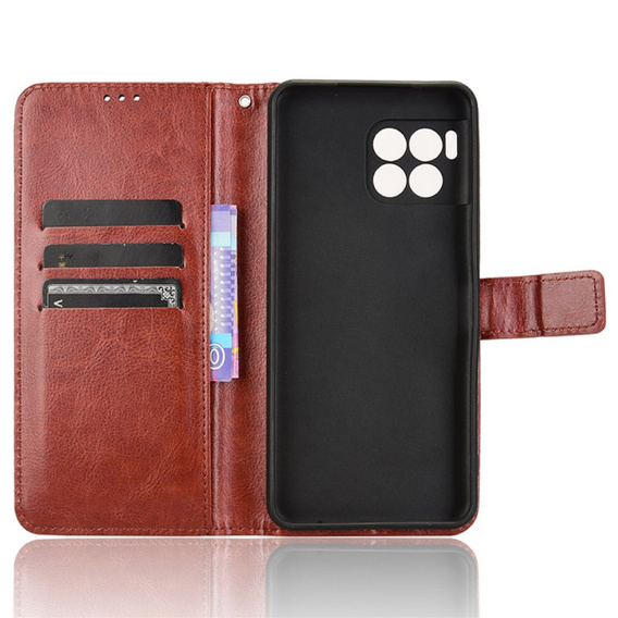 Klopové pouzdro pro T Phone 2 Pro 5G, Crazy Horse Wallet, hnědé