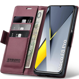 Pouzdro s klopou ERBORD Glossy Litchi pro Xiaomi Poco F8 Pro