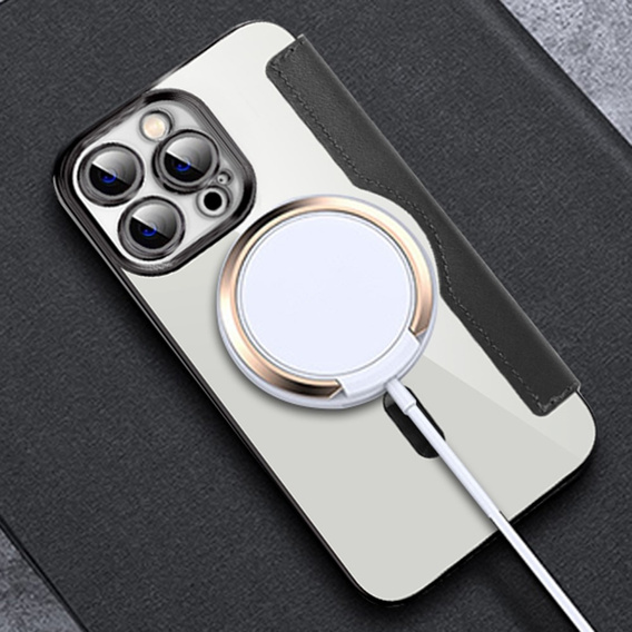 Klopové pouzdro pro iPhone 12 Pro Max, RFID Wallet MagSafe CamShield, černé