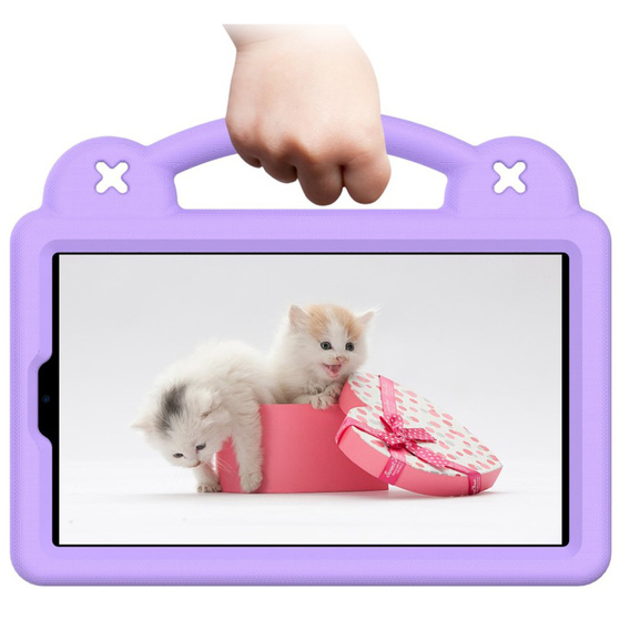 Dětské pouzdro pro Samsung Galaxy Tab A7 Lite 8.7 T220/T225, Cute Patterns, se stojánkem, fialové