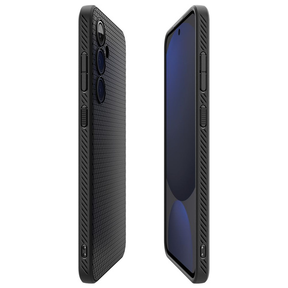 Pouzdro Spigen pro Samsung Galaxy S24 FE, Liquid Air, černé + 9H tvrzené sklo